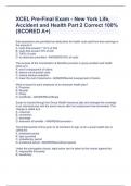 XCEL Pre-Final Exam - New York Life&comma; Accident and Health Part 2 Correct 100&percnt;&lpar;SCORED A&plus;&rpar;