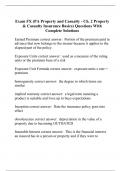 Exam FX (PA Property and Casualty - Ch. 2 Property & Casualty Insurance Basics) Questions With Complete Solutions