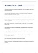 BYU HEALTH 041 FINAL  EXAM 2023 WITH 100&percnt; CORRECT ANSWERS