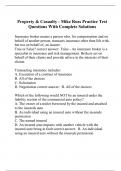 Property & Casualty - Mike Russ Practice Test Questions With Complete Solutions