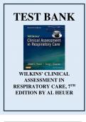 Test bank Wilkins' ClinicalAssessment in RespiratoryCare 8th Edition by Heuer.