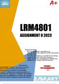 LRM4801 Assignment 8 Semester 2 2023