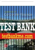 Test Bank For Fundamentals of Corporate Finance, 13th Edition All Chapters - 9781260772395