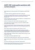AAPC CRC study guide questions with correct answers&period; 