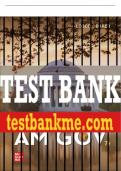 Test Bank For AM GOV&comma; 7th Edition All Chapters - 9781260242935