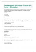 Urinary Elimination Bundled exams with complete solution 