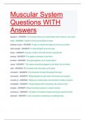 Muscular System Questions WITH Answers
