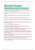 Muscular System Questions with Answers