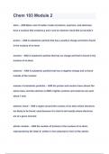 Chem 103 Module 2 EXAM Questions & Answers&lpar;A&plus;GRADED 100&percnt;VERIFIED&rpar;
