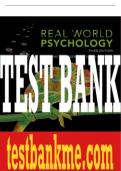 Test Bank For Real World Psychology, 3rd Edition All Chapters - 9781119577737