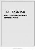 TEST BANK FOR ACE PERSONAL TRAINER FIFTH EDITION by Ascencia Personal Training Exam Prep Team.