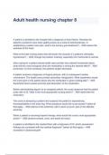 Adult health nursing chapter 8 &lpar;A&plus; GRADED&rpar;