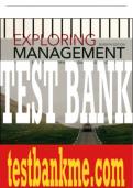 Test Bank For Exploring Management, 7th Edition All Chapters - 9781119704157