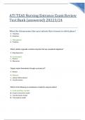 ATI TEAS Nursing Entrance Exam Review Test Bank &lpar;answered&rpar; 2024&sol;25