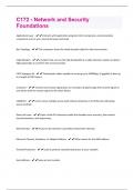 C172 - Network and Security Foundations With Correct Answers&excl;&excl;