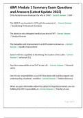 68W Module 1 Summary Exam Questions and Answers &lpar;Latest Update 2023&rpar;