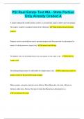 PSI Real Estate Test MA - State Portion  Only Already Graded A