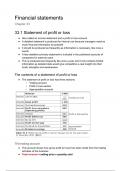 Financial Statement - Chapter 33 (A-Level CIE Business 9609)