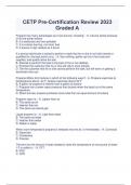  CETP Pre-Certification Review 2023 Graded A