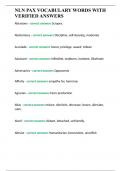 NLN PAX VOCABULARY WORDS WITH VERIFIED ANSWERS&period;docx