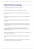 WGU Academy Biology Bundled exam with complete solution