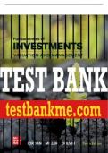 Test Bank For Fundamentals of Investments: Valuation and Management, 10th Edition All Chapters - 9781264412815