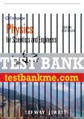 Test Bank For Physics for Scientists and Engineers - 10th - 2019 All Chapters - 9781337553278