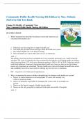 Community Public Health Nursing 8th Edition by Nies, Melanie McEwen Test Bank | All Chapters