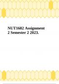 NUT1602 Assignment 2 Semester 2 2023.