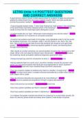 LETRS Units 1-4 POSTTEST QUESTIONS AND CORRECT ANSWERS