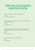 ServSafe 7th Edition Question Bank 