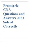 Prometric CNA Questions and Answers 2023 Solved Correctly