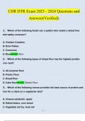 CDR DTR Exam Questions and Answers &lpar;2023 &sol; 2024&rpar; &lpar;Verified Answers&rpar;