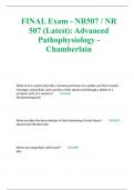 FINAL Exam - NR507 / NR 507 (Latest): Advanced Pathophysiology - Chamberlain