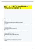 COF P98 EXAM QUESTIONS AND VERIFIED SOLUTIONS
