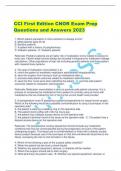 CCI First Edition CNOR Exam Prep Questions and Answers 2023