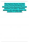 Pharmacology Nursing Test Bank Lehnes Pharmacotherapeutics for Advanced Practice Nurses and Physician Assistants 2nd Edition
