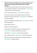 California UST Service Technician part 1 Exam Questions and Answers &lpar;Latest Update 2023&rpar; &lpar;60 Questions&comma; Verified Answers&rpar;