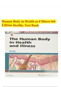 Human Body in Health and Illness 6th Edition Herlihy Test Bank  