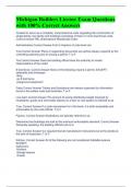 Michigan Builders Exam Questions with 100&percnt; Correct Answers &lpar;Tested and Verified&rpar; Latest 2023