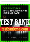 Test Bank For Contemporary Maternal-Newborn Nursing Care 9th Edition All Chapters - 9780136873150