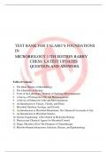 TEST BANK FOR TALARO’S FOUNDATIONS  IN MICROBIOLOGY 11TH EDITION BARRY CHESS LATEST UPDATES  QUESTION AND ANSWERS.