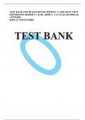 TEST BANK FOR HUMAN DEVELOPMENT: A LIFE-SPAN VIEW  8TH EDITION ROBERT V. KAIL JOHN C. CAVANAUGH ISBN-10:  1337554839 ISBN-13: 9781337554831