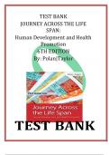 TEST BANK JOURNEY ACROSS THE LIFE  SPAN: Human Development and Health  Promotion 6TH EDITION By: Polan|Taylor