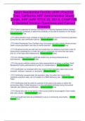 Adult Residential Facility &lpar;ARF&rpar; Practice Test&comma; California ARF Administrator Study Guide&comma; ARF &lpar;ARF TITLE 22&comma; DIV 6&comma; CHAPTER 6&rpar; Updated Version Questions and Correct Answers 