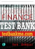 Test Bank For Corporate Finance 5th Edition All Chapters - 9780135183809