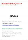 Microsoft MS-900 Exam Actual {36 Questions and Answers}