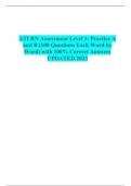  ATI RN Assessment Level 1&colon; Practice A and B &lpar;100 Questions Each Word by Word&rpar; with 100&percnt; Correct Answers UPDATED 2023