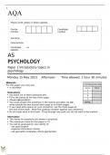 AQA  AS PSYCHOLOGY Paper 1 Introductory topics in psychology june 2023