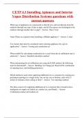 CETP 4&period;3 Installing Apiances and Interior Vapor Distribution Systems questions with correct answers